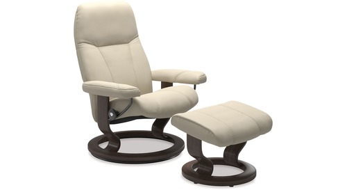 Stressless® Consul Large Leather Recliner - Classic Base  